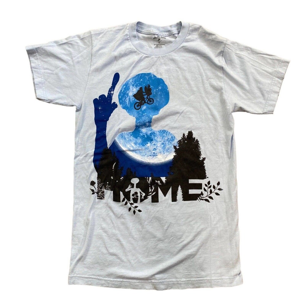 E.T. Home T Shirt Extra Terrestrial ET Home Light Blue Small